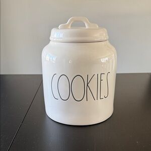 Rae Dunn-White Cookie Jar